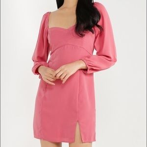 NWT Abercrombie Pink Long Sleeve Sweetheart Dress